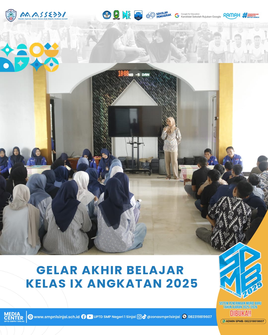 Gelar Akhir Belajar 2025: Spensa Lepas Kelas IX Penuh Kebanggaan